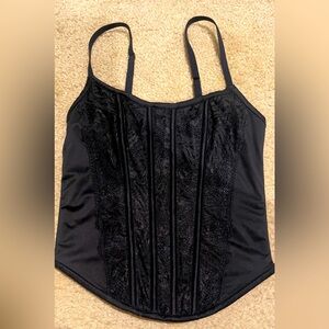 Elegant Black Corset Top Victorias Secret